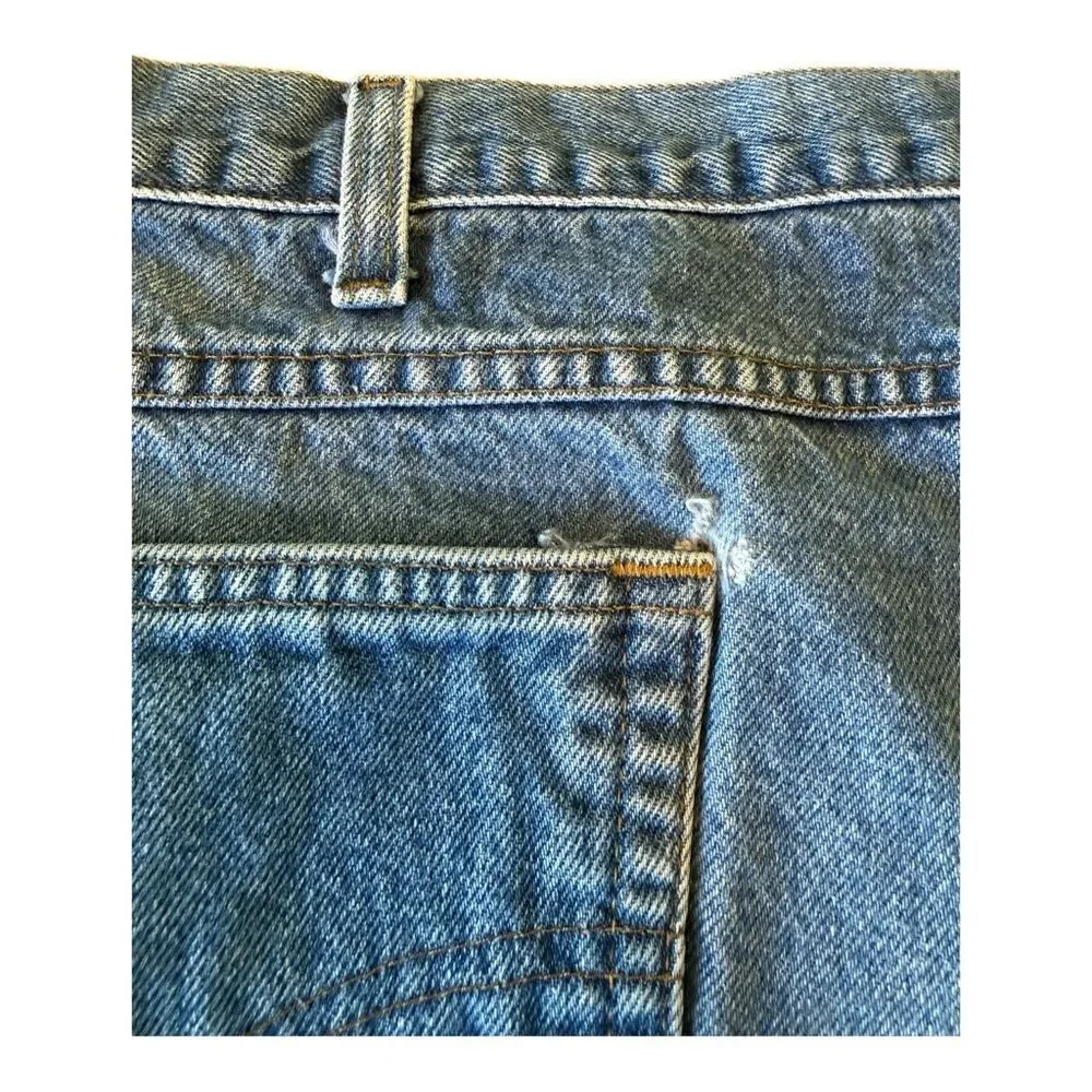 Carhartt Jeans Men's 46x30 Blue Denim Relaxed Fit B17 DST Distressed